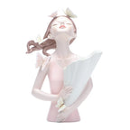 New Butterfly Girl Sculpture Vase Bust Model Art Modern Storage Statues Home Living Room Desktop Decor Character Figurine