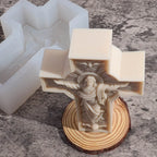 Jesus Cross Sculpture Candle Silicone Mold Human Portrait Abstract Scented Candle Plaster Resin Mould Greek Mythology Home Decor