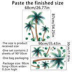 Giant Plant Palm Tree Vinyl Tile Wall Stickers For Bedroom Accessories Wallpaper Wall Decor Room Decor Living Room Decoration Lootquake LLC