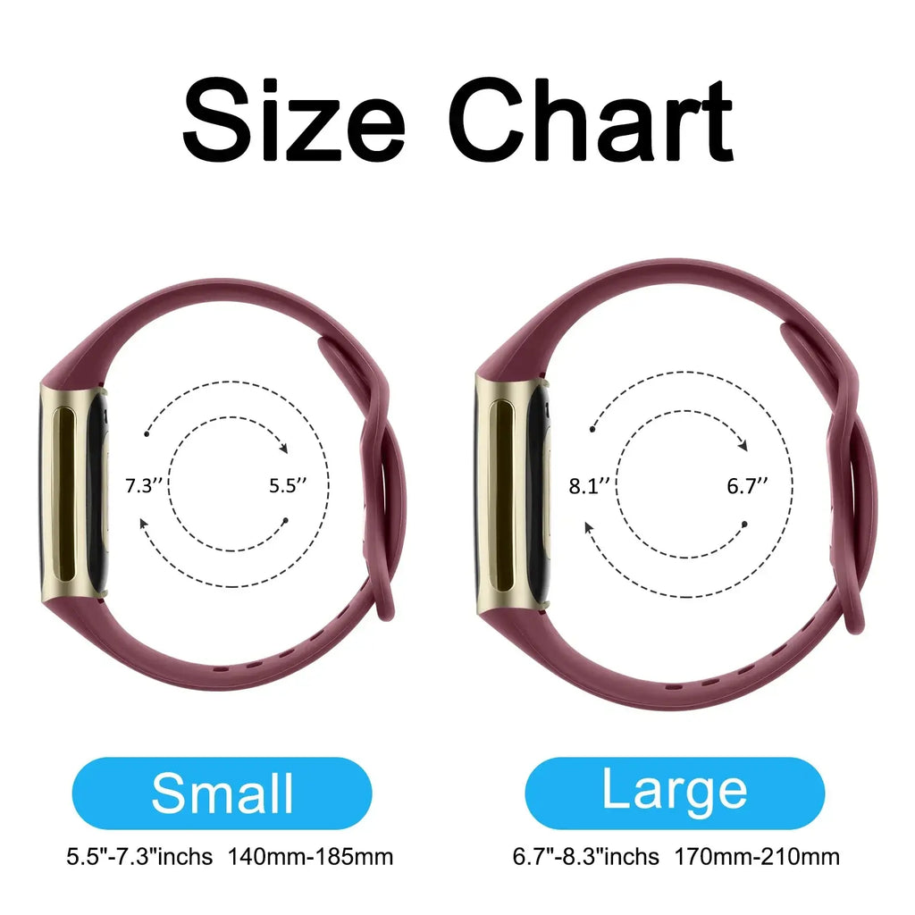 Fitbit Charge 5 6 Silicone Band - Comfortable Stylish Design - SJB-DIAMOND ELITES