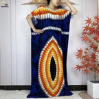 2024 Latest Muslim Sets Women Clothing Cotton Floral Loose Dashiki Long Dress African Abaya Dubai Traditional Islamic Clothing