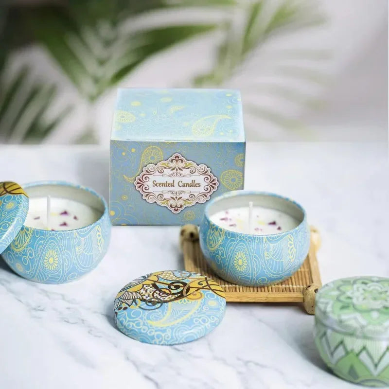 1Pcs/Box Scented Candle Set Gift Islamic Arabian Patterns Fragrance Candle Jar DIY Smokeless Couples Romantic Incense Candles Lootquake LLC