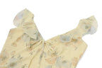 Yellow Floral Maxi Dress | Retro V-Neck Summer Party Gown -femstylo