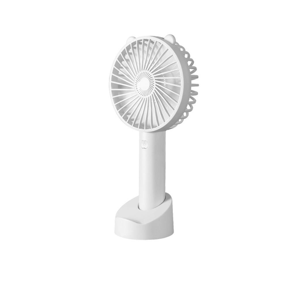 USB Mini Handheld Fan Cooler Portable Small Charging Fan Mini Silent Charging Desk Dormitory Office Student Gifts Long Personal Small Desk Fan with Base, Lightweight Rechargeable USB Handheld Fan Stevvex