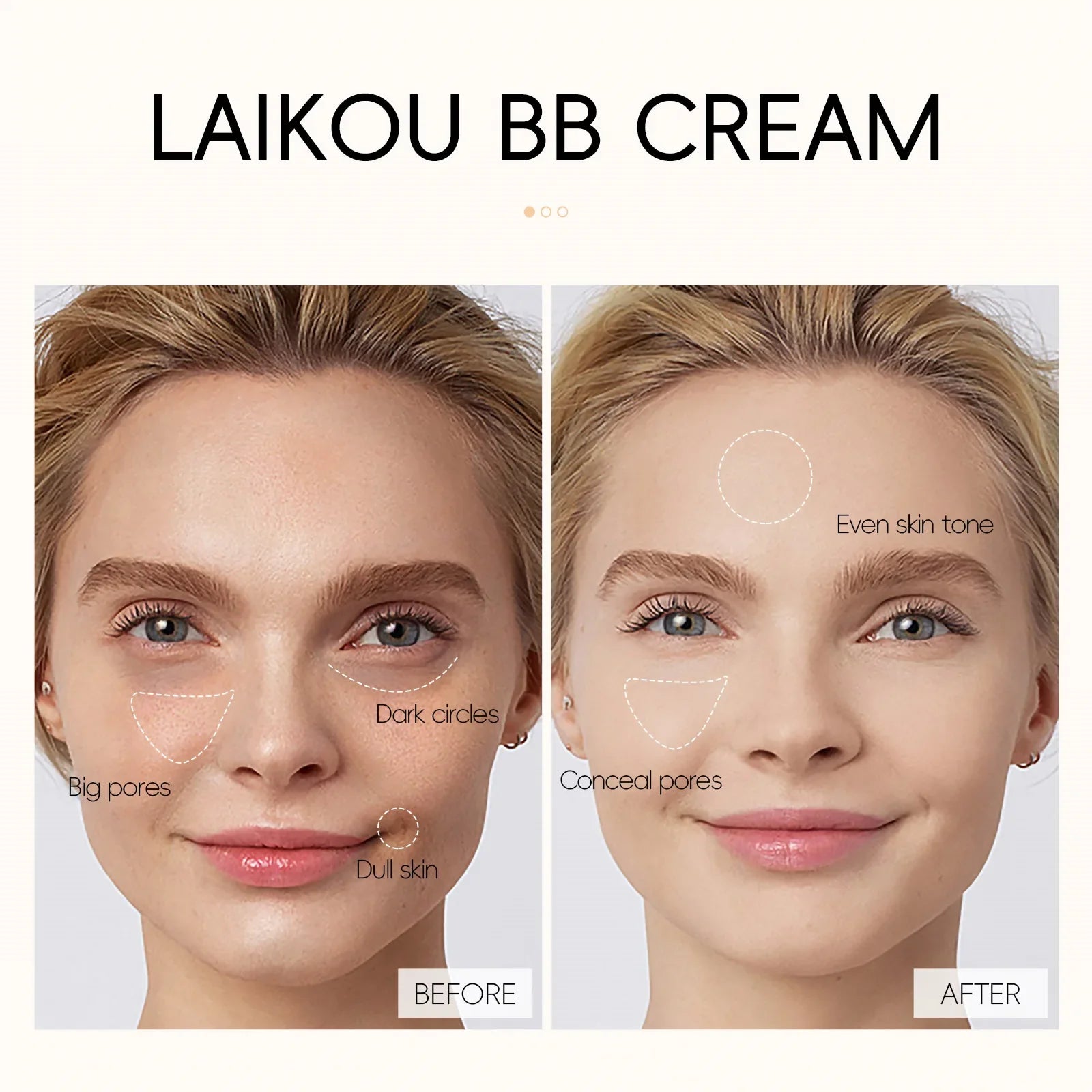 Natural Finish Foundation Cream 30ml Lightweight BB Cover Dark Circles Pores Oil Free Long Lasting Makeup Base Lootquake LLC