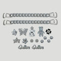 17PCS Fashion Shoe Charms Set Accessories Hole Shoe Buckle Silver Crystal Bear Chain DIY Shoes Decorations Woman Girls Gift Lootquake LLC