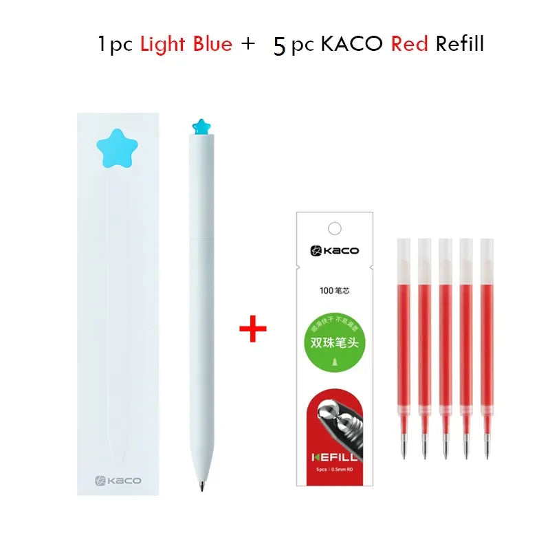 KACO Gel Pens Sets School Office Supplies for Kids 0.5mm High-capacity Heart / Star Sign Writing Gadgets Love Gift Cute Items Lootquake LLC