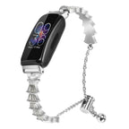 Fitbit Inspire 2, 1, HR Stainless Steel Band - Classic Metal Strap