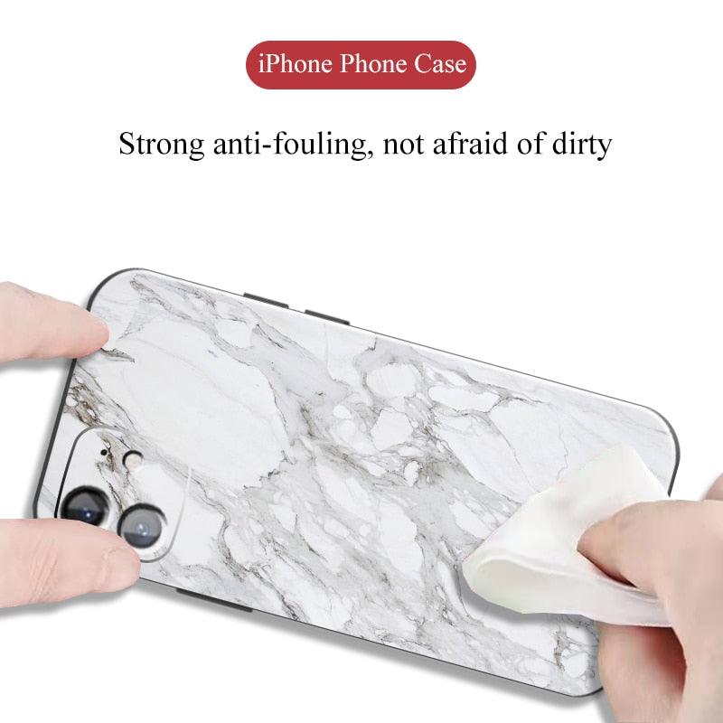 Luxury Marble Texture Phone Case For iPhone X XR XS 7 8 6S 6 5 Plus Silicone Anti Fall Back Cover Ultra Thin Soft Silicone Protective Shockproof and Scratch Resistant with Cute Design Pattern Case Stevvex