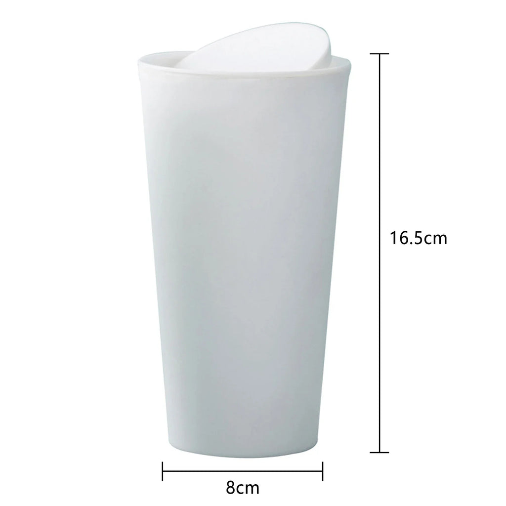 Mini Desktop Bin Small Trash Can with Cover Bedroom Trash Can Garbage Can Clean Workspace Storage Box Home Desk Trash Can Lootquake LLC