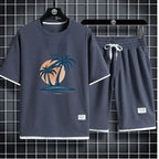 Men's Waffle Summer Casual Tracksuit Set