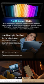 Blackview MEGA 2 Tablets 12 inch 2K Display Widevine L1 24GB(8+16) Android 15 256GB 9000mAh AI Main Camera Pad PC Lootquake LLC