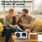 Wireless Bluetooth5.4 Speakers 87.5-108MHz Portable FM Radio Outdoor Radio MP3 Music Player Support Earphone TF Card Video Clock Lootquake LLC