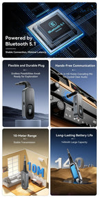 Essager Bluetooth 5.1 Audio Receiver Transmitter 3.5MM 3.5 AUX With Mic Stereo Music Wireless Adapter For  PC TV Car Speakers Lootquake LLC