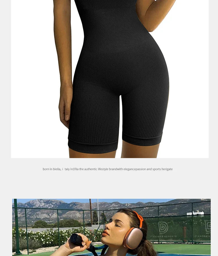 Seamless One-Piece Short Yoga Sportswear THRIXINE