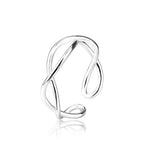 Hot 925 Sterling Silver Ring AAA Zircon Adjustable Simplicity Fashion Exquisite Women Jewelry Accessories Wedding Party Gift