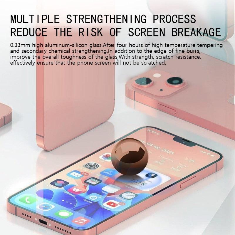 5PCS Screen Protector for iPhone 14 11 12 13 Pro XR X XS Max Tempered Glass for iPhone 12 13 Pro Max Mini 11 7 8 6 6S Plus Glass Full Coverage Tempered Glass Screen Protector Stevvex