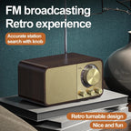 Nostalgic Bluetooth Speaker Bluetooth Sound Retro Classic Speaker Retro Radio Wireless Bluetooth 5.0 Wooden Portable Subwoofer