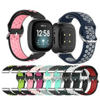 Fitbit Versa & Sense Silicone Band - Breathable Stylish Straps - SJB-DIAMOND ELITES
