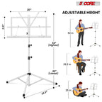 All Metal Portable Sheet Music Holder Stand Adjustable Desktop Book Stands Foldable Bookstand-MUS Musical Instrument Accessories Lootquake LLC