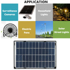 35W 12V Solar Panel Battery Charger Polycrystalline silicon for RV Boat Car Home Outdoor Camping Camera with 3m cable