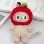 Labubu doll pendant, rubber doll clothes, rabubu v2v1 sitting party head cover hat heartbeat macaron 17cm 15CM Lootquake LLC