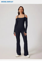 Yoga Jumpsuit Women's Sports Overalls Flared Trousers THRIXINE