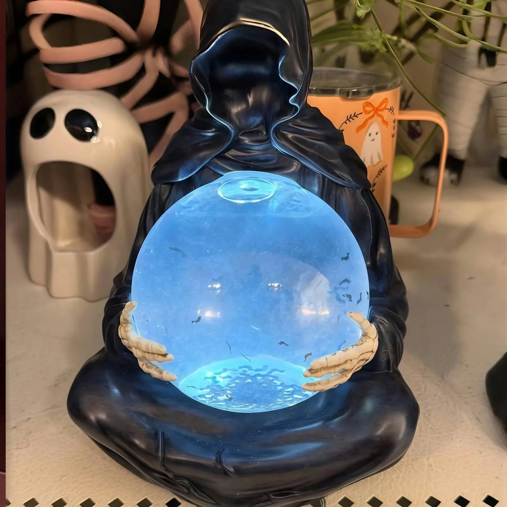 Halloween Death Water Ball Decoration Ornament Creative Home Office Desktop Decoration Halloween Theme Party Prop Festival Gift