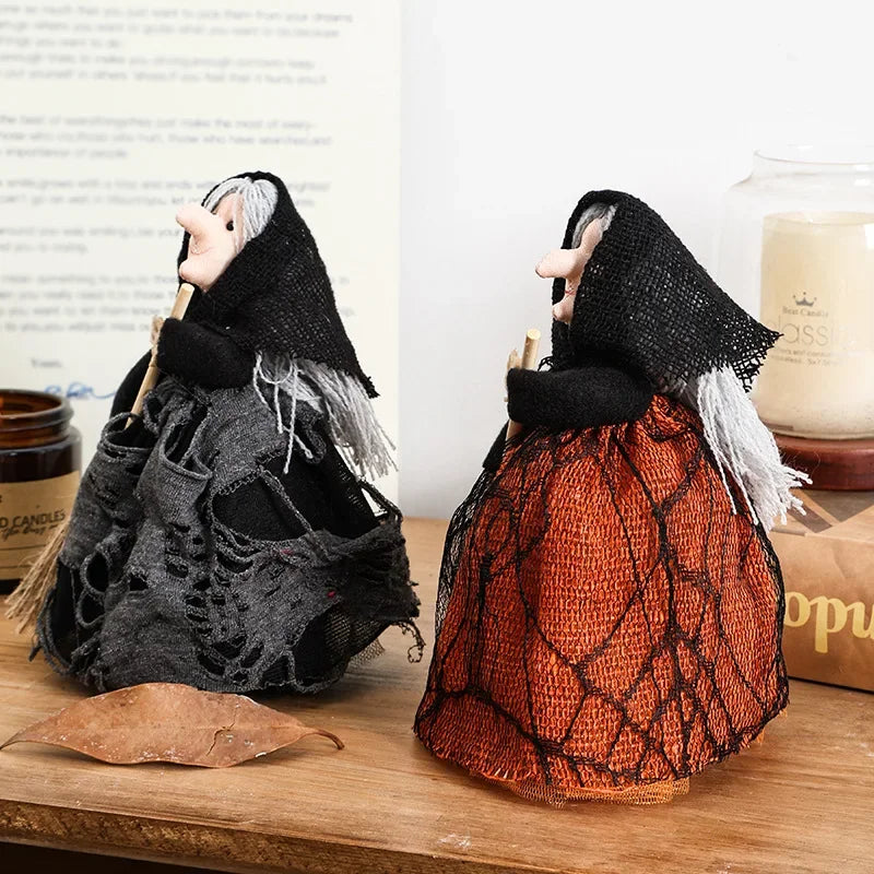 Halloween Witch Decoration with Broom for Home Garden Porch Party Hanging Decor Indoor and Photography Prop Home Accessories Lootquake LLC