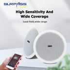 Built-in Class-D Amplifier Full Range Bluetooth-compatible Ceiling Speaker Horn For Home Theater Background Music Good Quality Lootquake LLC