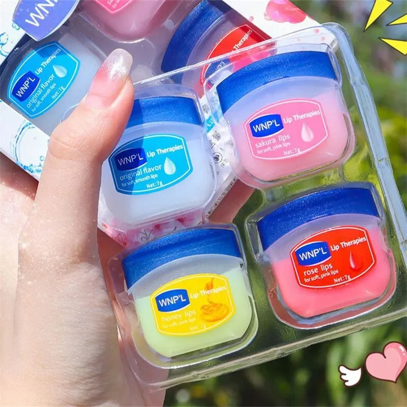 4pcs Natural Plant Lipstick Whitening Lipstick Base Moisturizing Cream Anti Crack Lip Care Jelly Color Makeup Lip Gloss Lootquake LLC