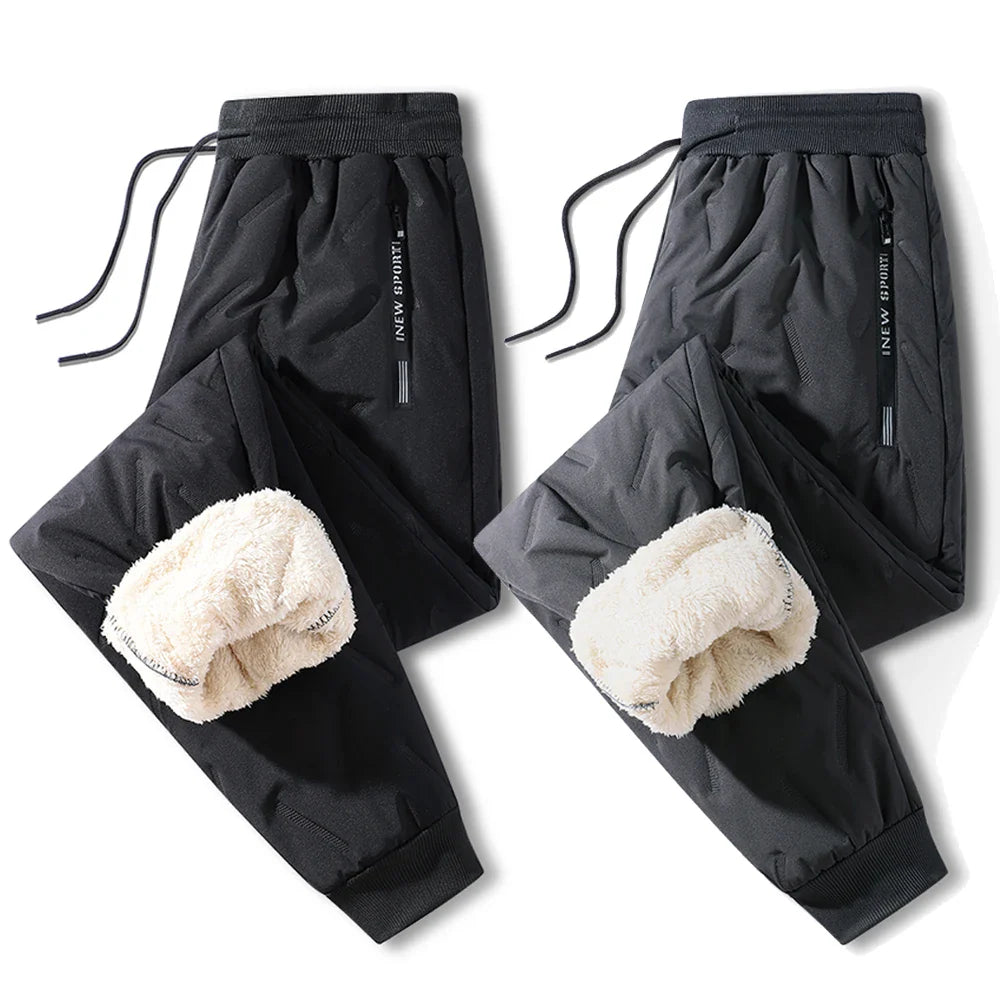 Men's Winter Thick Warm Arctic Velvet Thermal Waterproof Windproof Casual Sweatpants - SJB-DIAMOND ELITES