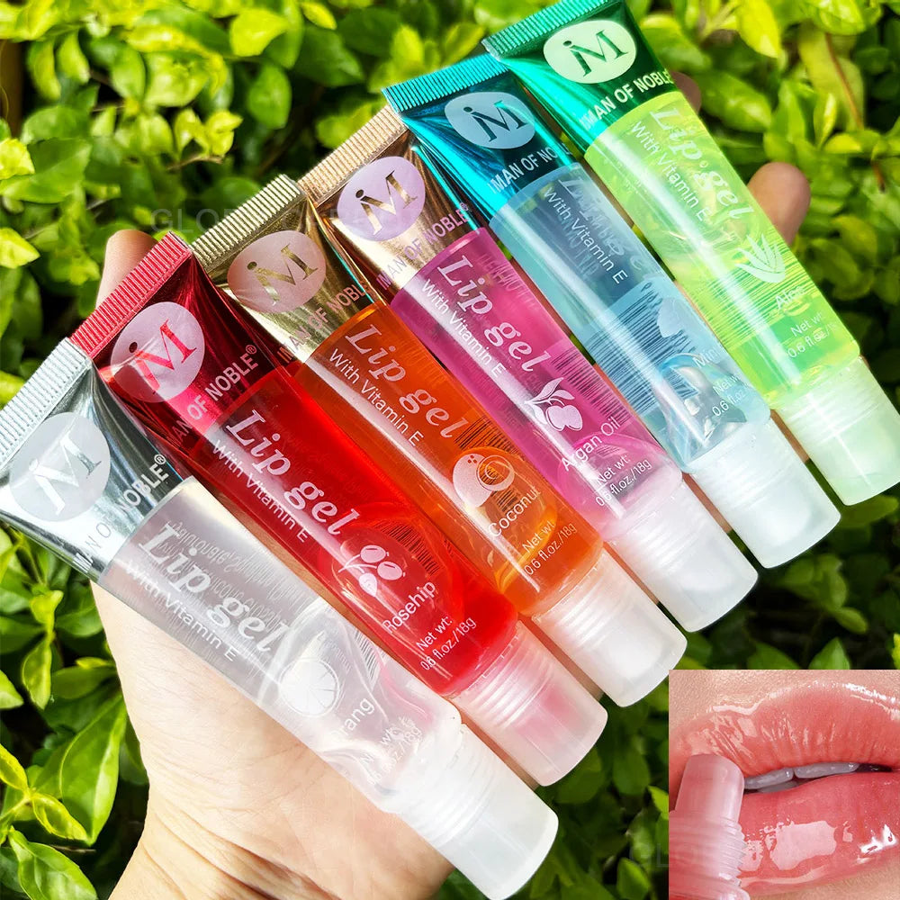 6Pcs Fruity Flavor Watery Glossy Lip Gloss Set Clear Lip Gel Hydrating Moisturizing Lip Gloss Women Lips Makeup Wholesale Lootquake LLC