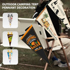 Outdoor Camping Tent Pennant Flags Picnic Canopy Atmosphere Decorations Camp Hanging Flags Holiday Scene Felt Bunting