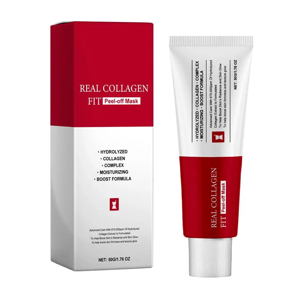 Collagen Peel-Off Mask Moisturizing Red Lacto Collagen Wrapping Mask Deep Cleaning Night Wrapping Facial Mask Elasticity Skin Lootquake LLC