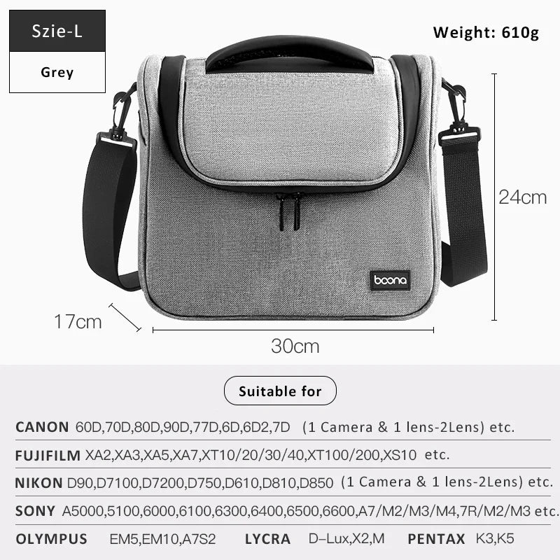 Digital SLR Shoulder Bags Waterproof  Camera Bag Lens Photography Bag for Canon Nikon Sony Micro Single Camera Sleeve Lootquake LLC