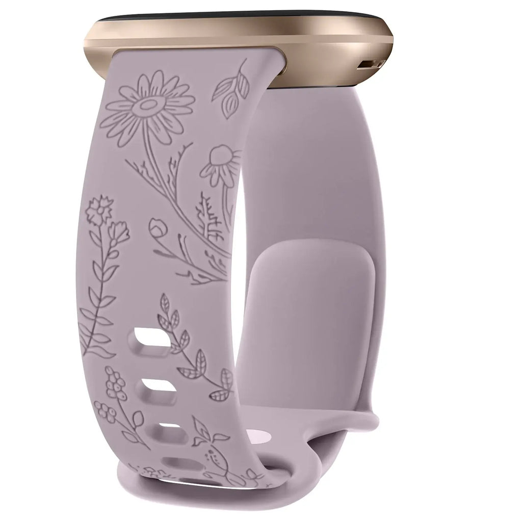Fitbit Versa & Sense Silicone Band - Durable Floral Design - SJB-DIAMOND ELITES