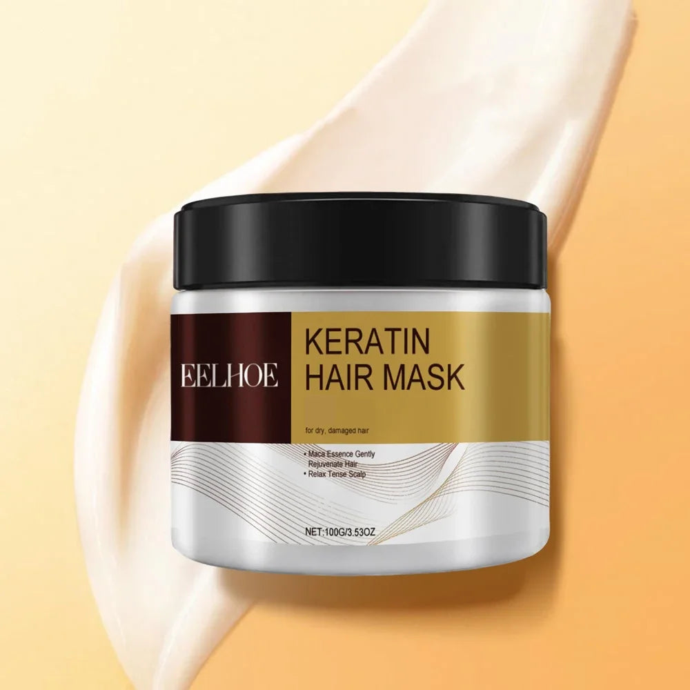 Collagen Hair Mask Keratin Hair Treatment Deep Repair Argan Oil Collagen Essence Keratin Conditioner For Dry Damaged Hair 100G Lootquake LLC