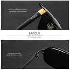 BARCUR Polarized Sports Sunglasses for Men Fashionable Fishing Driving Hiking and Outdoor Eyewear UV400 Protection Gradient Lenses