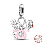 S925 Sterling Silver Princess Golf Hamster Camera Travel Three Piece Set Charms Beads 3mm DIY Fine Jewelry Making Lootquake LLC