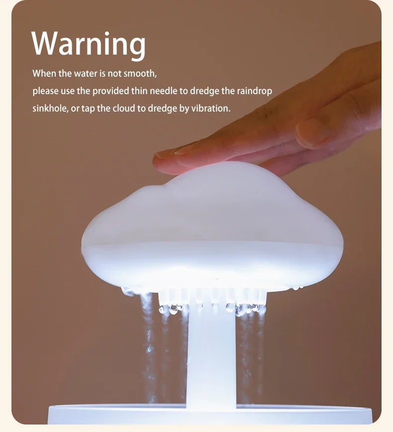300ml 5W USB Air Diffuser Bluetooth Rain Cloud Humidifier Design Mushroom Lamp Colorful NightLight Ultrasonic Aroma Diffuser