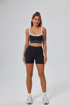 FlareLift Yoga Set: High-Waist Pants & Backless Bra THRIXINE