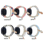 Fitbit Versa & Sense Beaded Elastic Band - Stylish Boho - SJB-DIAMOND ELITES