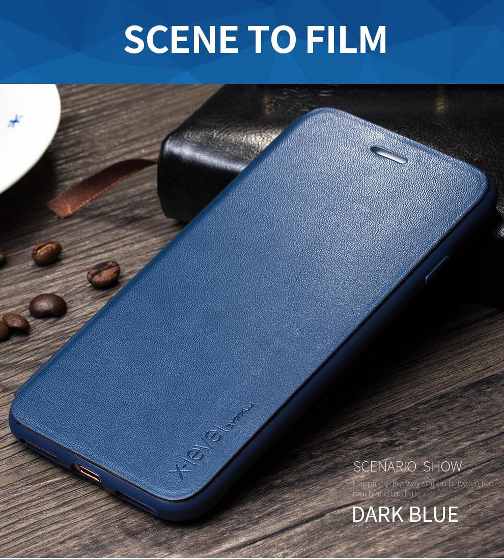 Ultra Thin Slim Case For iPhone 13 12 Case 6S 7 8 Plus X XR XS Max Flip Leather Cover For iPhone 12 11 Pro Max Case  Leather Extra Slim Phone Case With Stand Function Stevvex