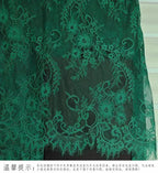 3Meters/lot Off White French Chantilly Lace Fabric , Eyelash Embroidery Lace Craft Bridal Veil Lace Accessory 150cm Width