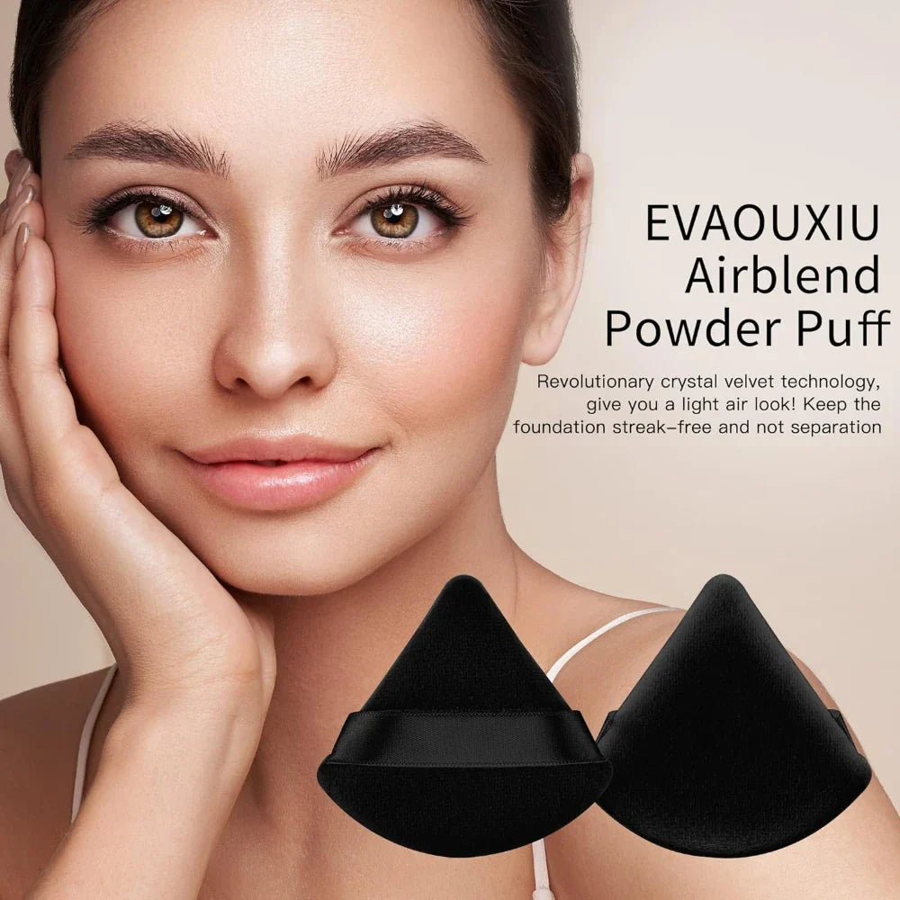 2/3/5/6/12Powder Puff Face Makeup Soft velvet Triangle Powder Puff For Loose Powder Setting Powder Makeup Foundation Beauty Gift Lootquake LLC