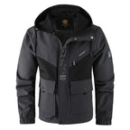 StormGuard Color-Block Tactical Jacket - Multi-Pocket THRIXINE