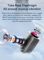 Zealot-S32PRO Powerful Bluetooth Speaker, Bass Wireless, LED Light, Outdoor Speakers, Subwoofer, Waterproof Sound Box Support Lootquake LLC