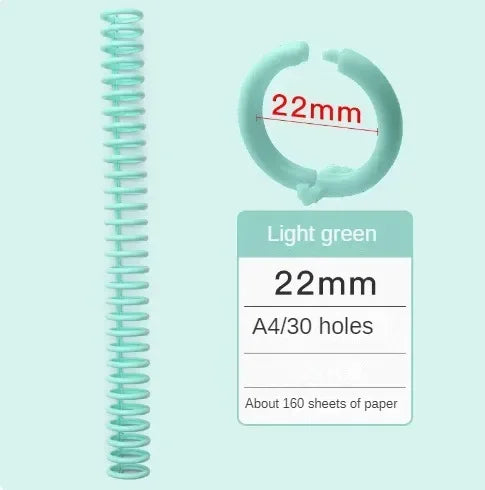 5pcs Loose-leaf Binding Ring Spring Spiral Rings Plastic Binder Strip 30 Holes For A4 Paper Notebook Stationery Office Supplies Lootquake LLC