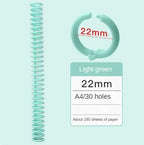 5pcs Loose-leaf Binding Ring Spring Spiral Rings Plastic Binder Strip 30 Holes For A4 Paper Notebook Stationery Office Supplies Lootquake LLC